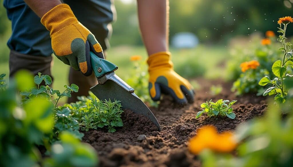 Comment utiliser la binette contre les mauvaises herbes au jardin