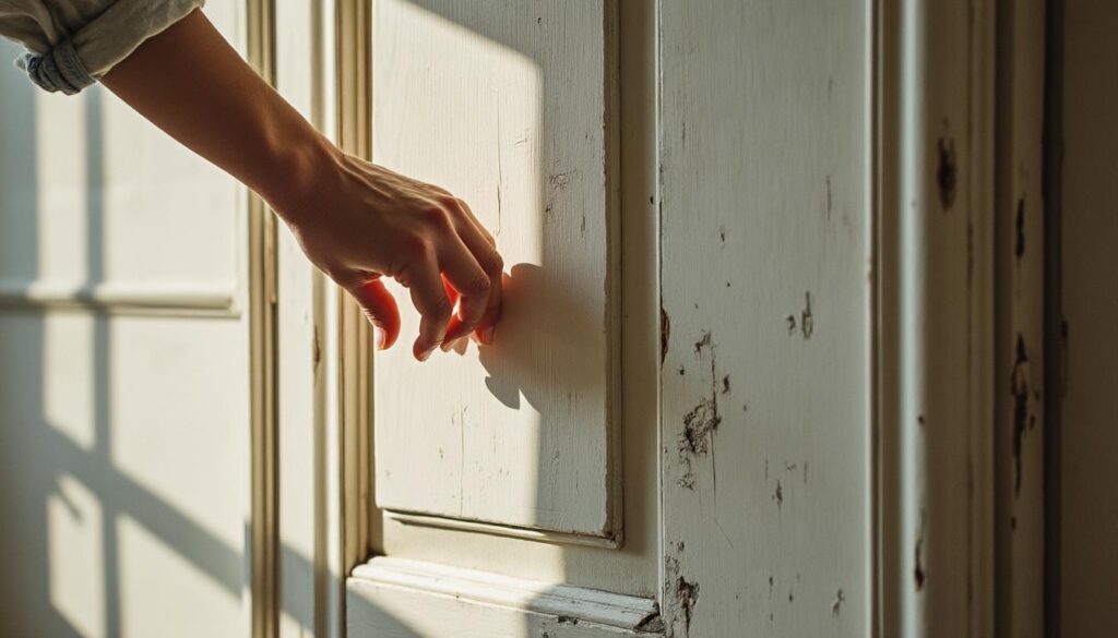 Gérer une porte grinçante au salon lors du passage fréquent