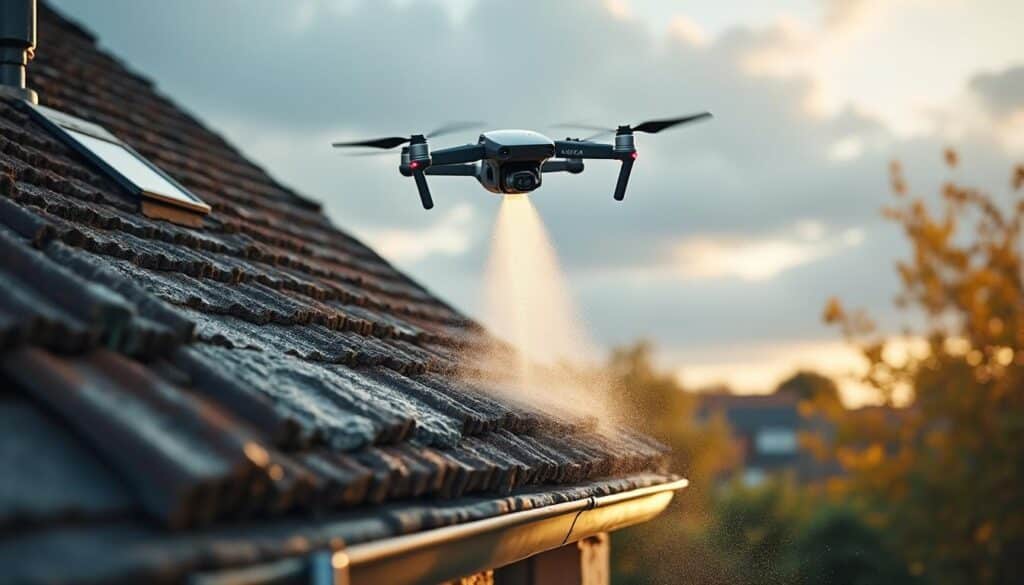 Prix du nettoyage de toiture par drone : tarifs, avantages et conseils