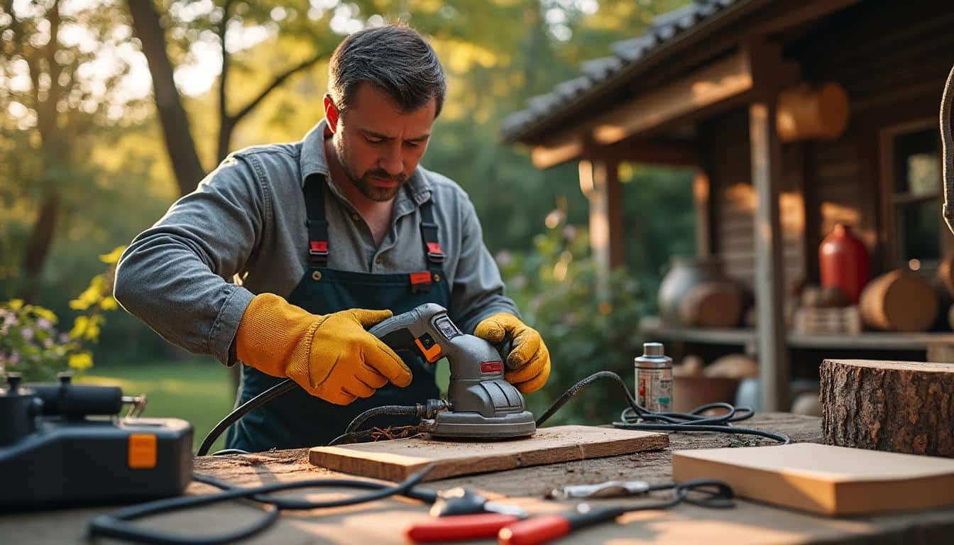 Illustration: Comment tester, utiliser et entretenir efficacement une scie à bûches électrique d’occasion ?