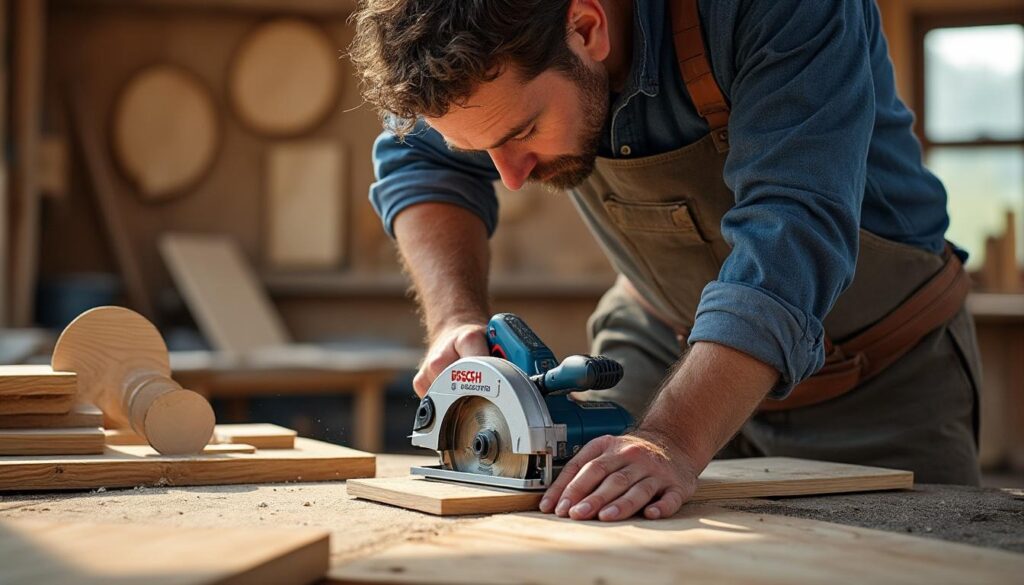 Scie circulaire Bosch PKS 55 : précision et maniabilité pour vos découpes