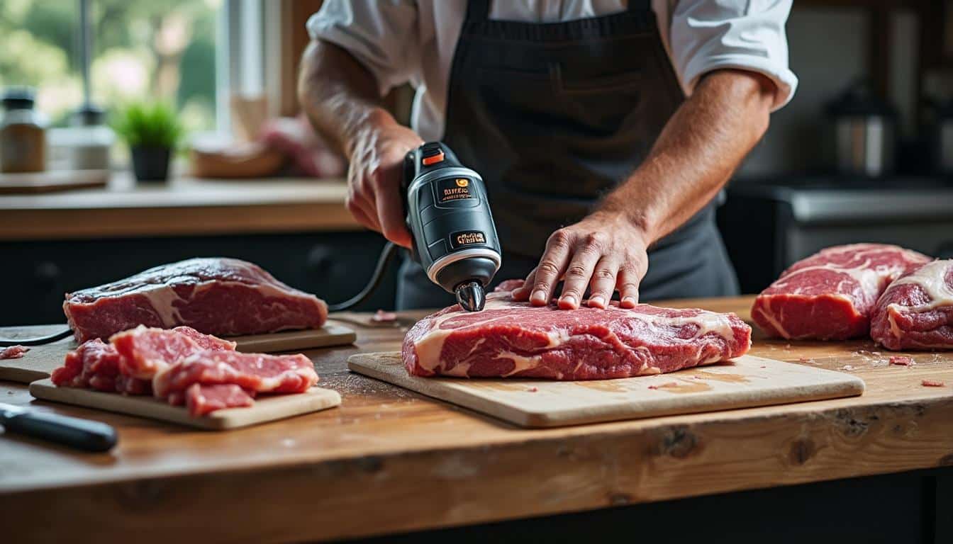 Illustration: Comprendre le rôle et les caractéristiques de la scie électrique en boucherie