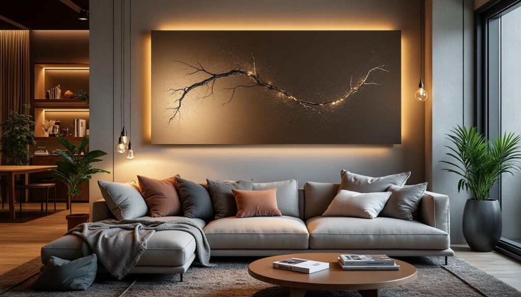 Applique murale suspendue : design élégant et éclairage modulable