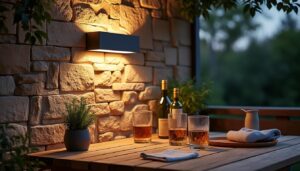 Applique murale extérieure pour terrasse : éclairage design et durable