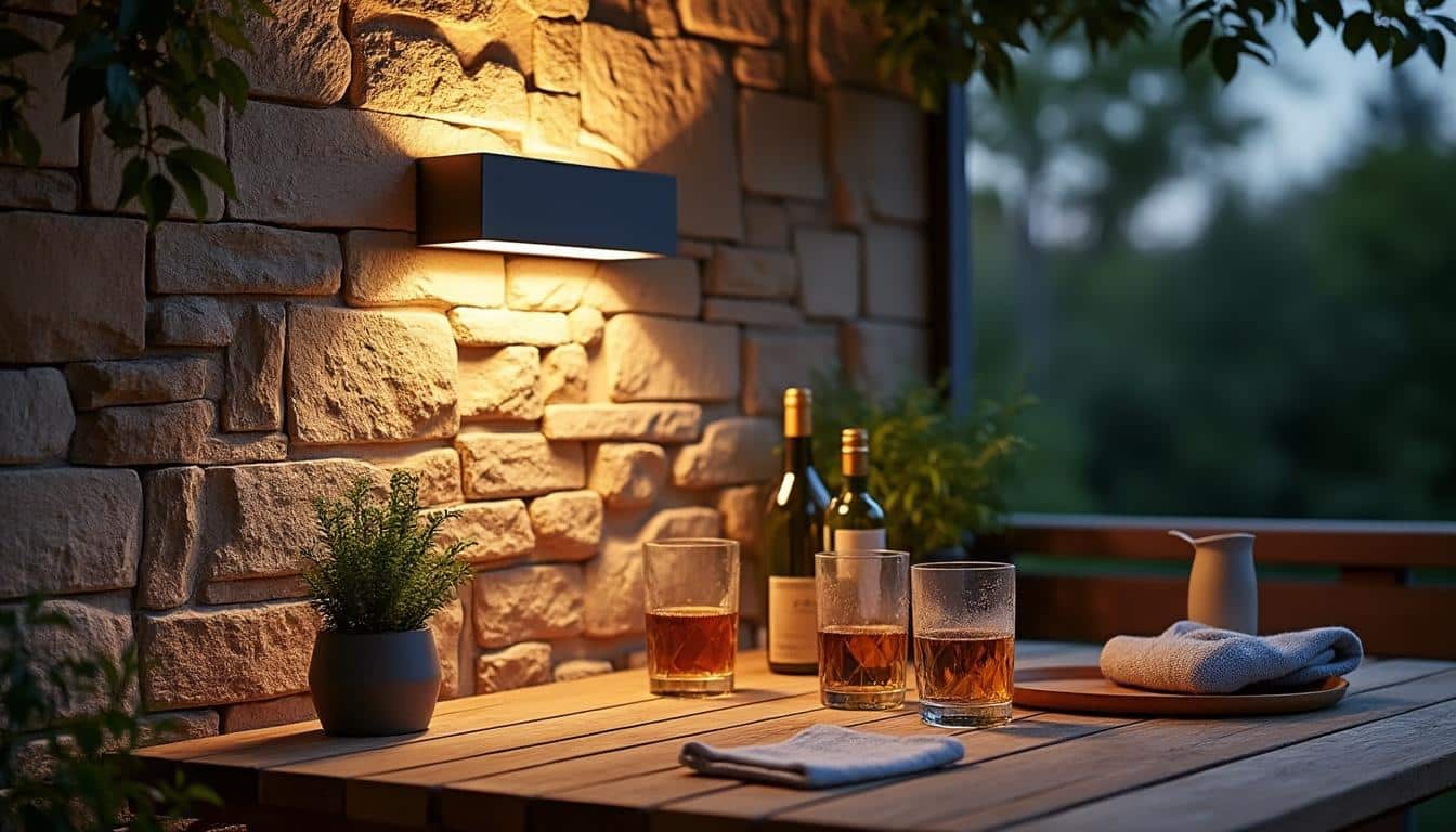 Applique murale extérieure pour terrasse : éclairage design et durable