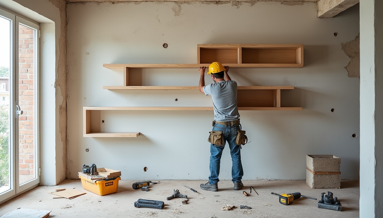 Étagères sur mur en placo : guide pour une installation solide
